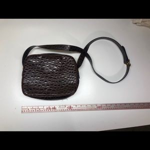 Vntg Salvatore Ferragamo Crocodile Crossbody Bag